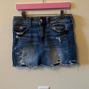 american eagle jean skirt